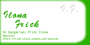 ilona frick business card